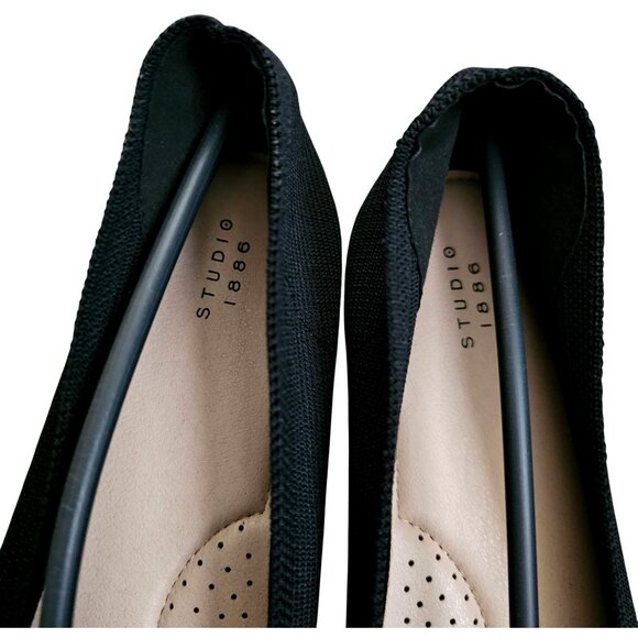 Studio 1886 Black Knit Slip-On Flats Size 9 Flexible‎ Sole Womens Casual Shoes - Picture 3 of 6